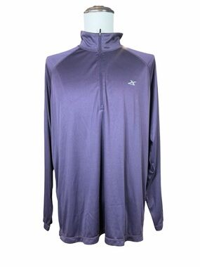 10/$25🦋 GSX Gander Mountain Dark Purple 1/2 Zip Long Sleeve Tee - Size XL